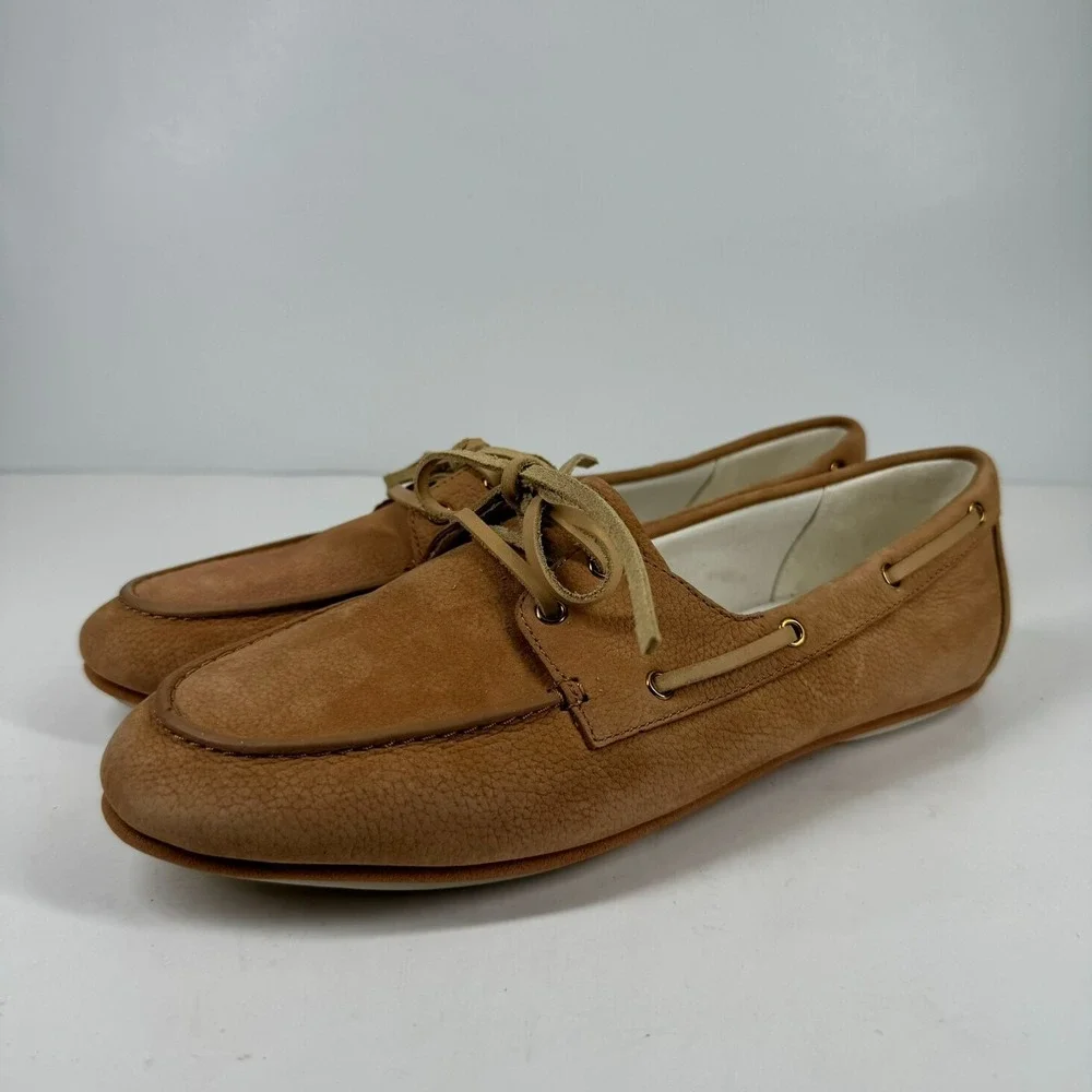 Cole Haan Women's US 9.5B Brown Leather Comfort Boat Moc Loafer Shoes W33652